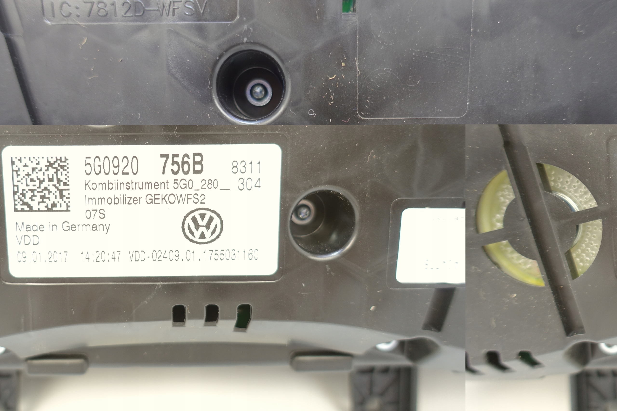 dials dials VW GOLF VII 7 5G0 GTI 5G0920756B