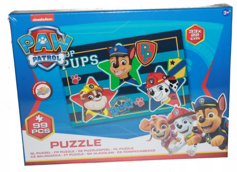 Puzzle Psi Patrol 99 elementów 33x22cm 3+