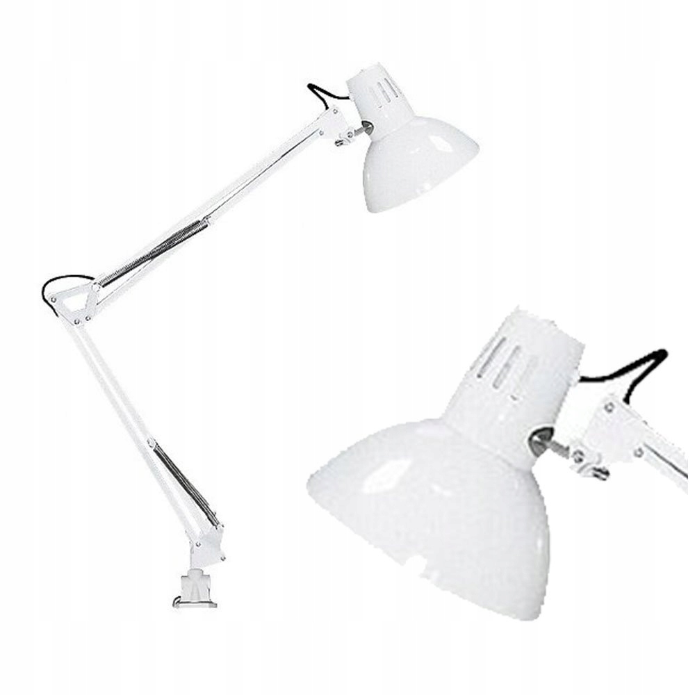 Bílá nastavitelná stolní lampa Arno 4214 na výložníku Rabalux