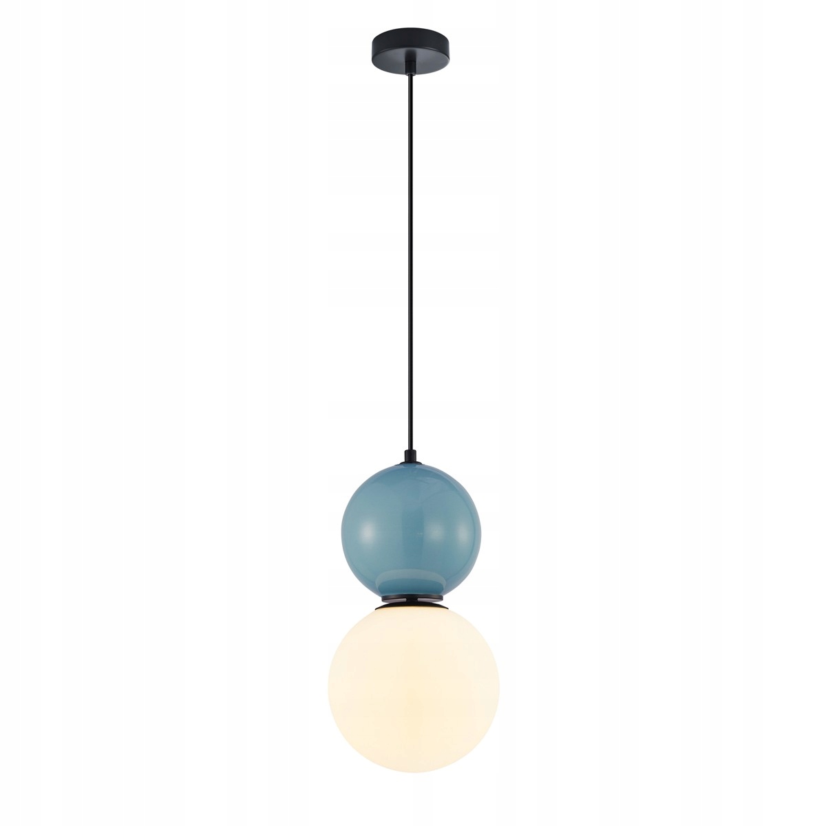 Italux Mastal závěsná lampa koule černá modrá E27 40W IP20