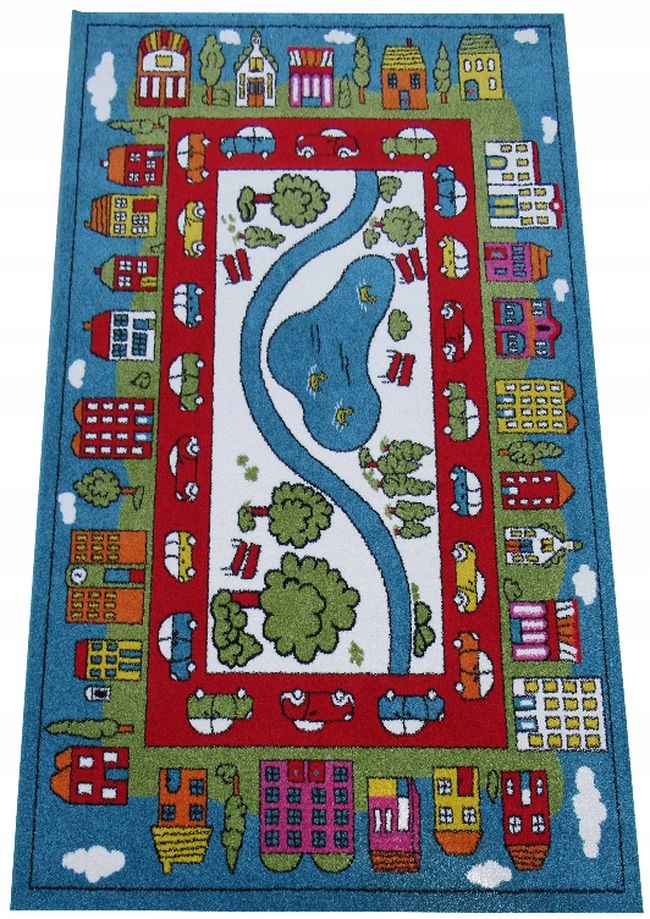 Detský kusový koberec Mesto modré 120x170
