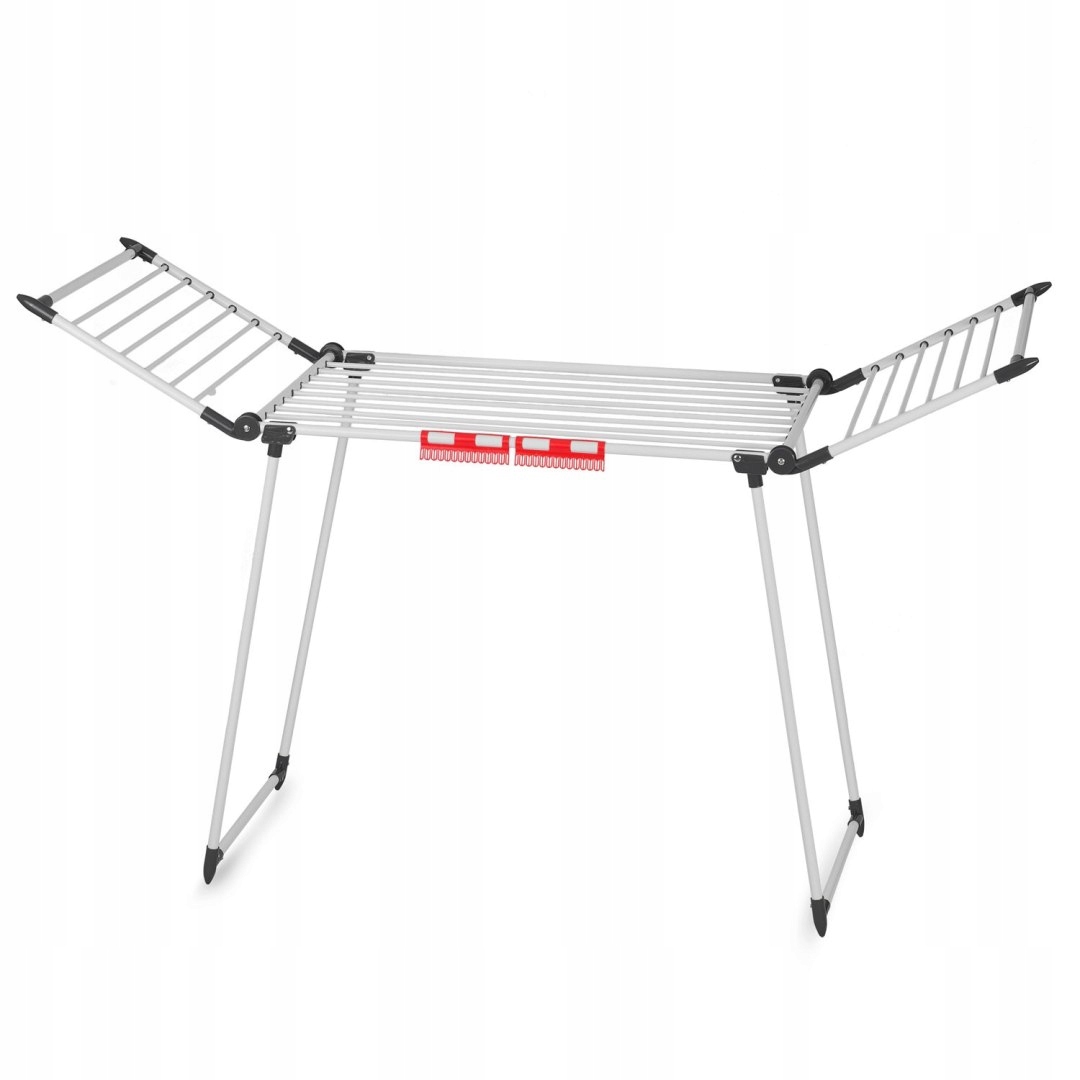 Suszarka Na Pranie Balkonowa Stojąca Rozkładana Biała 19mb