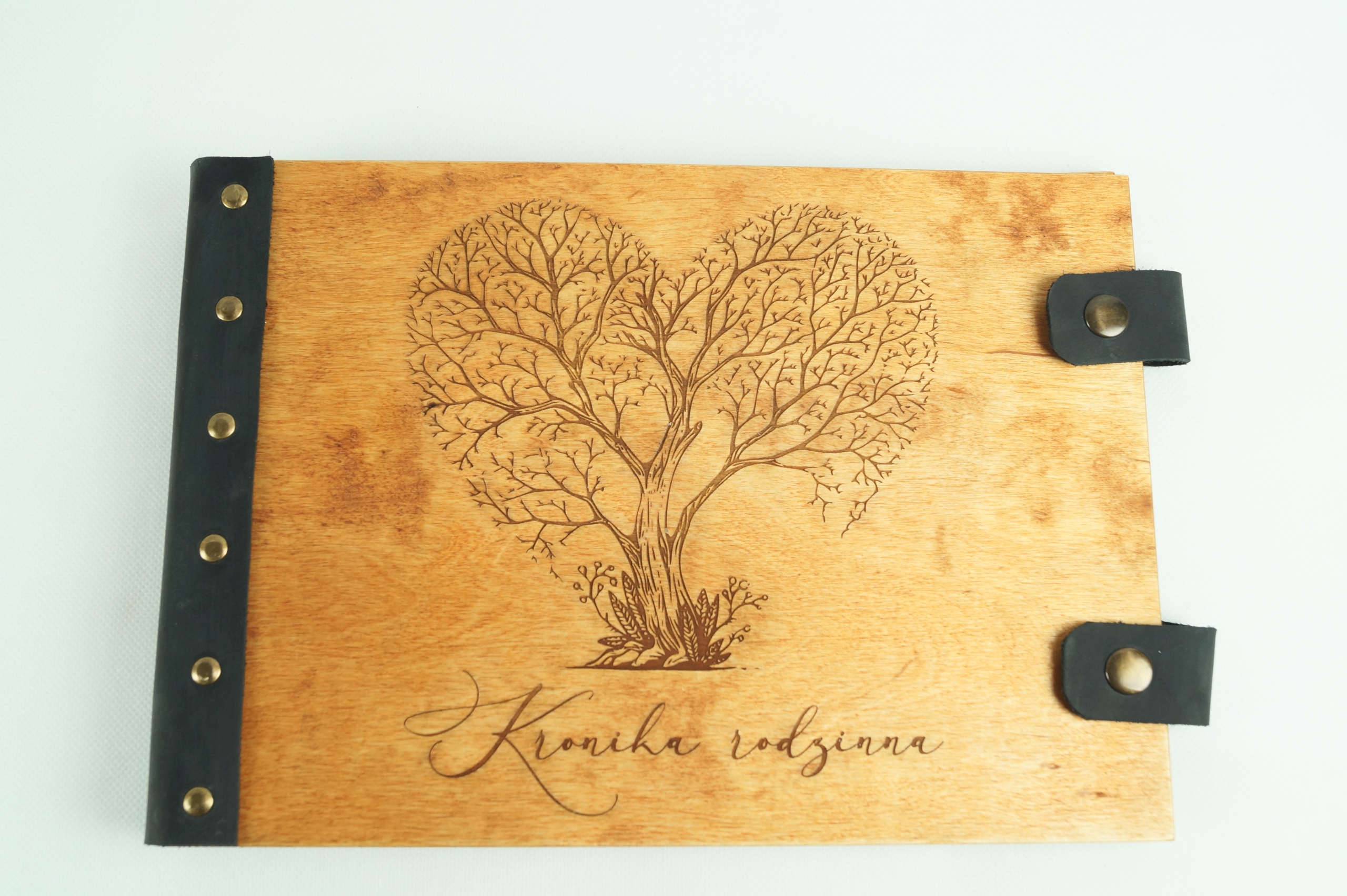 

Kronika rodzinna Okładka drewniana skóra A4