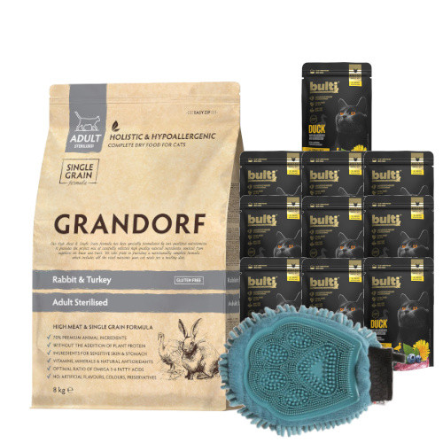 Grandorf Cat Rabbit & Turkey Adult Sterilized 8KG