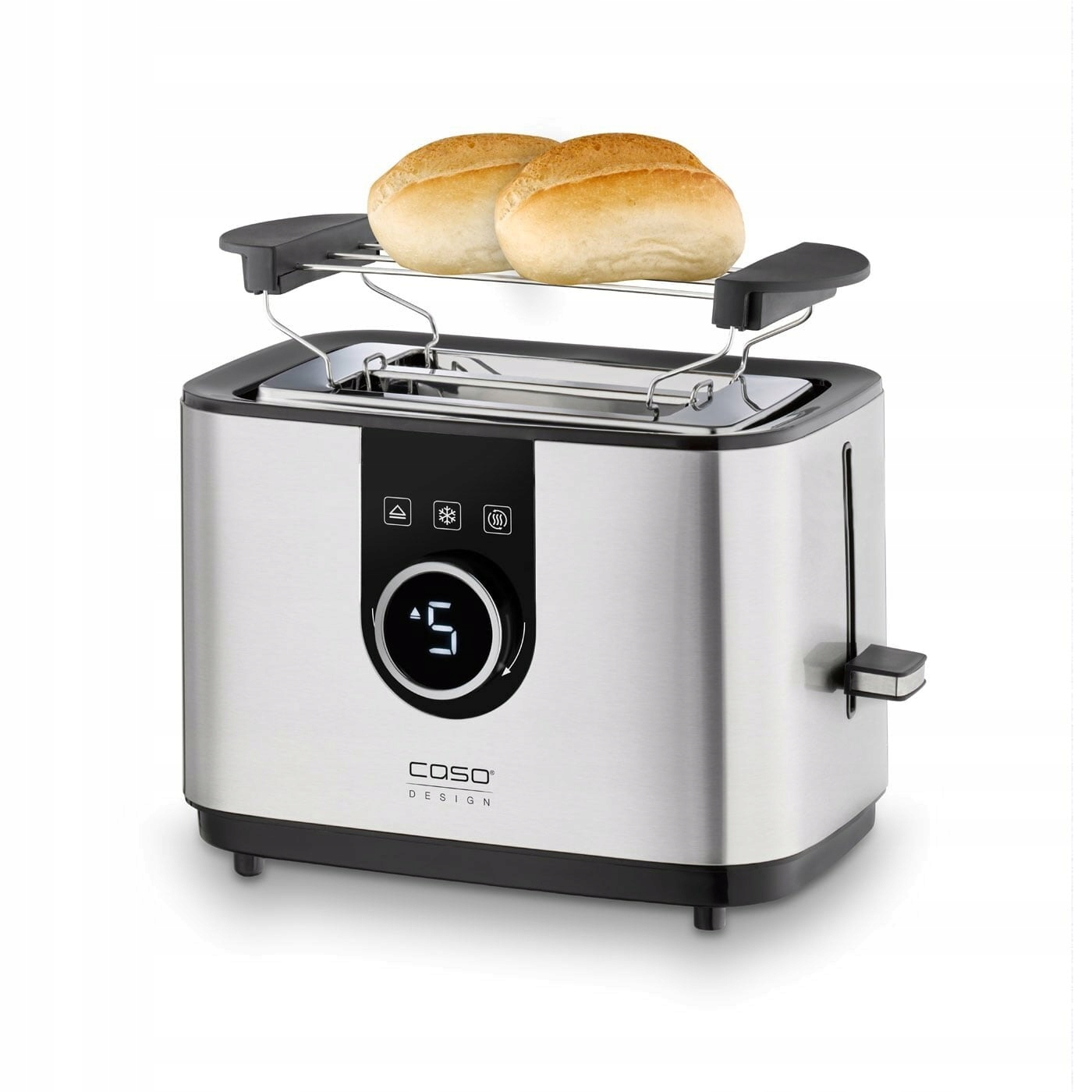 Caso Design Selection T2 LCD topinkovač pro 2 topinky, elektronický toustovač, displej