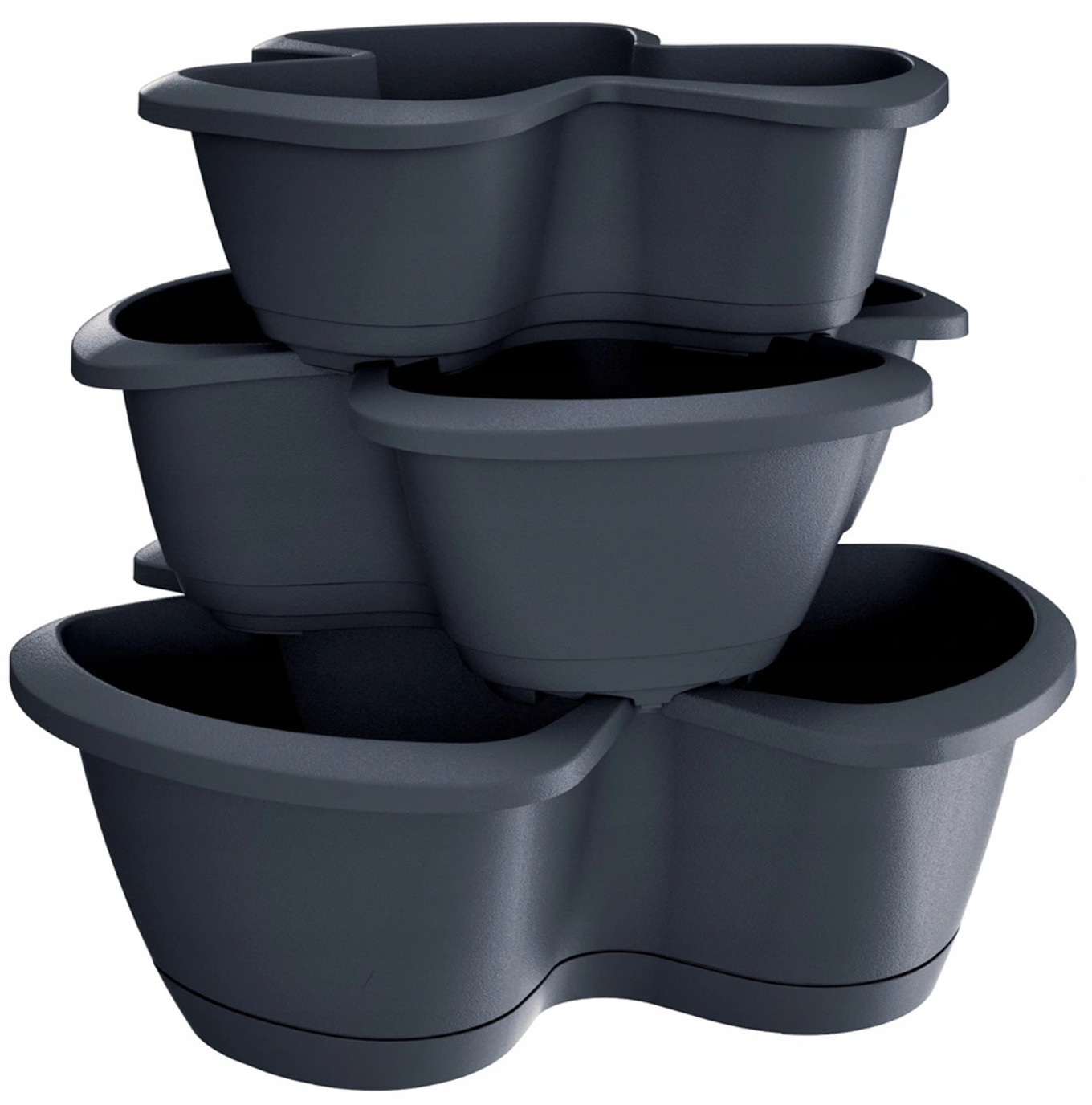 Купить горшки двойные. Ящик для рассады Prosperplast Respana Planter Set drep770 антрацит 52 л. Duw160/g кашпо"Coubi". Комплект горшков Prosperplast Mini Cascade. Кашпо Каскад 3 яруса.