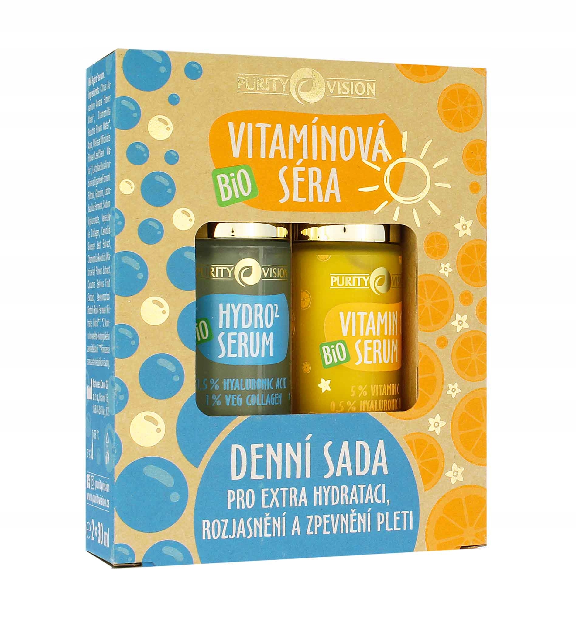 Purity Vision Bio Vitamin denní sada Hydro2 sérum 30 ml sérum s vitamínem