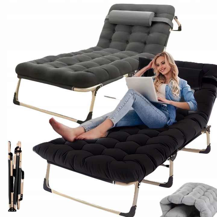 Łóżko Turystyczne Łóżko Składane Łóżko Polowe Regulowane Premium