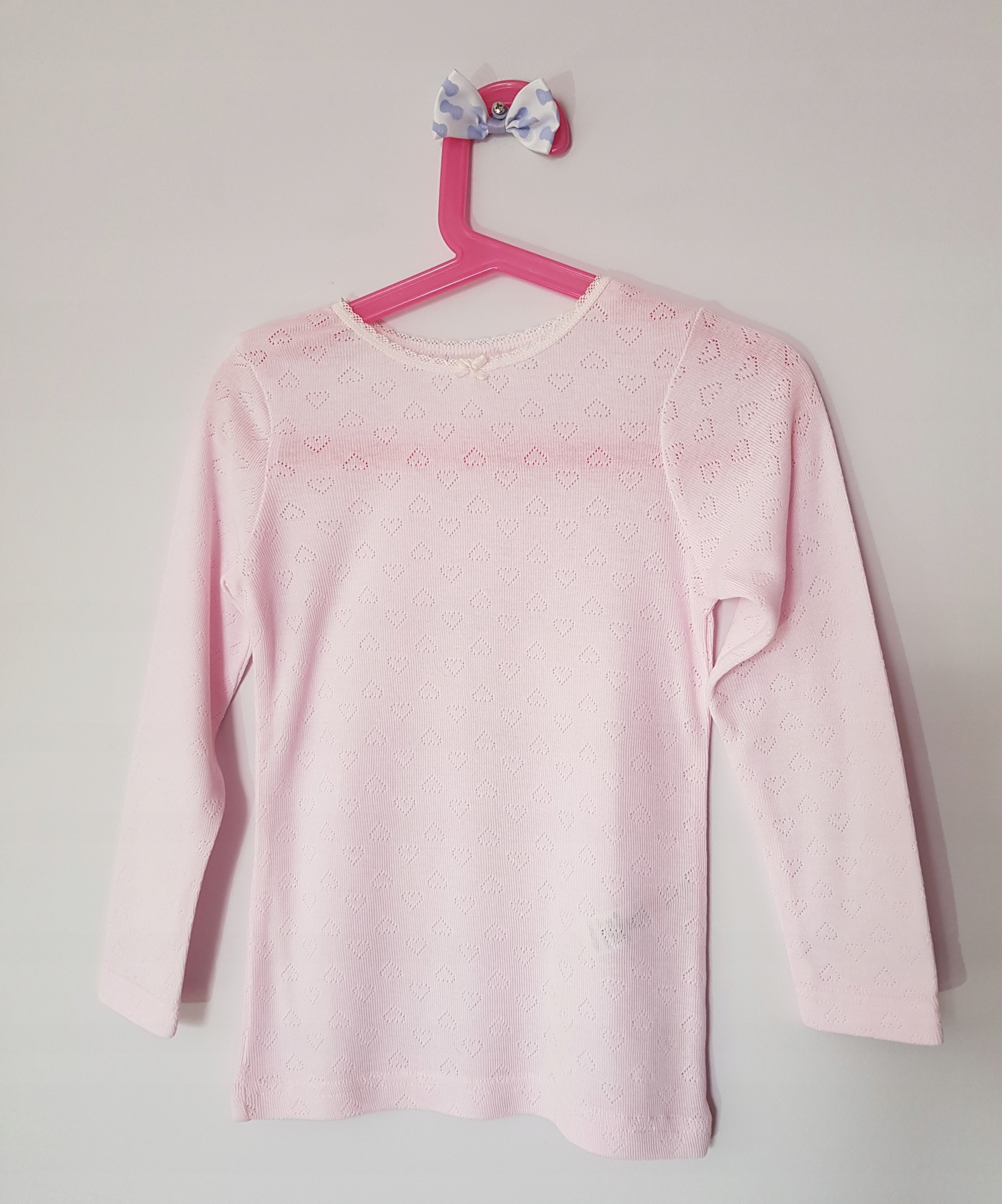 Śliczna ażurkowa koszulka / podkoszulka Różowa r. 98 /110 j. Nowa