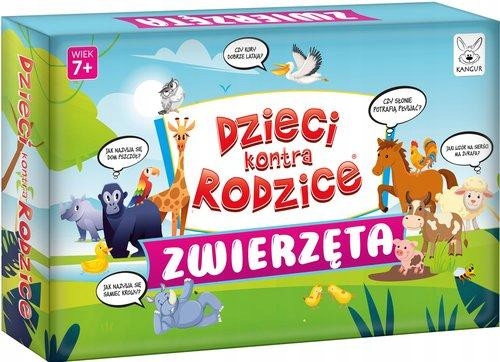 PLANSZOWE Gry Rodzinne Dzieci Kontra Rodzice ZWIĘRZĘTA Uczy SUPER ZABAWA Wydawca Kangur