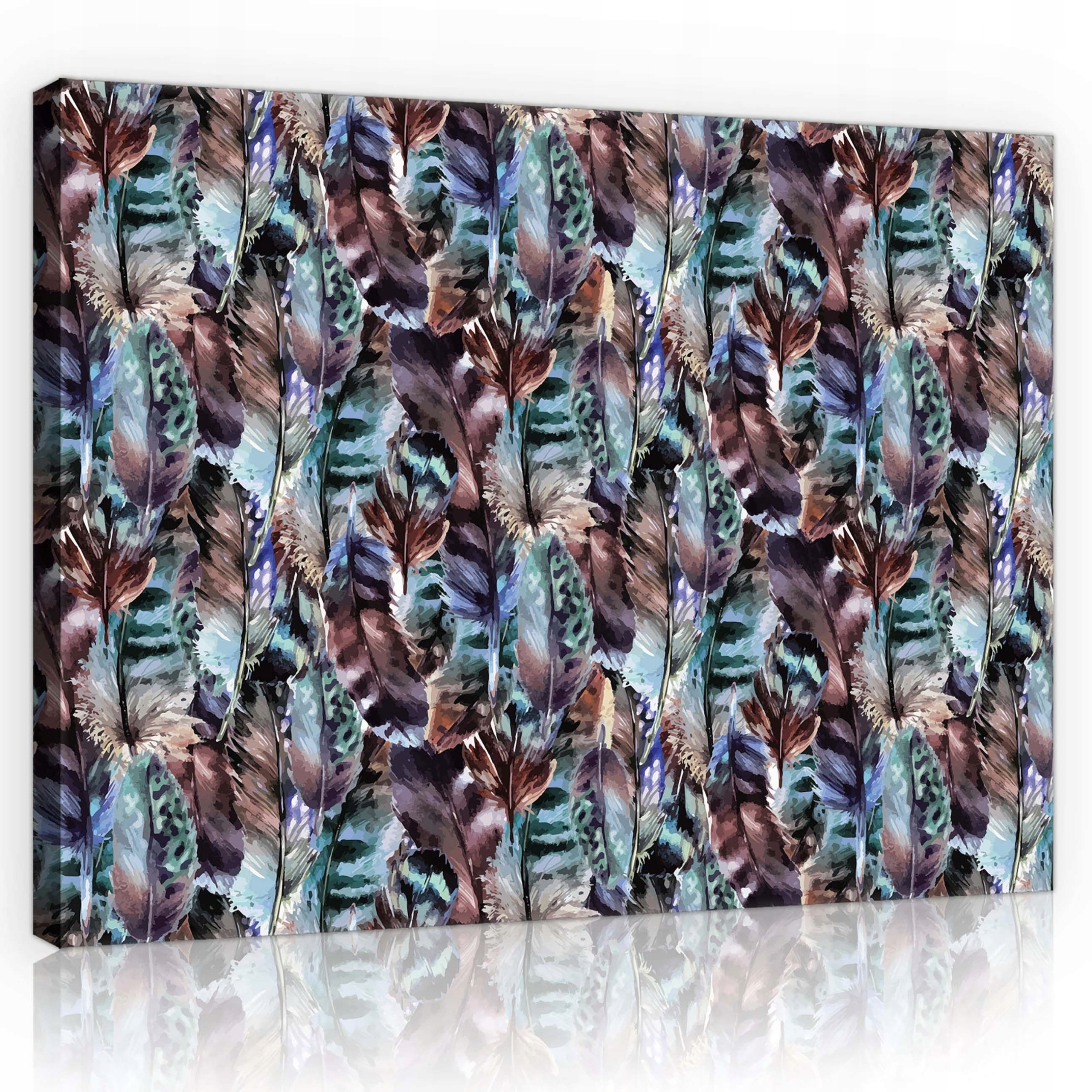 Obraz 100x75 Peří vzor detaily přírodní klidná dekorativní modrá