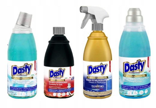 Levně Dasty Sada domácí chemie – sklo, podlahy, Wc, čistič trubek