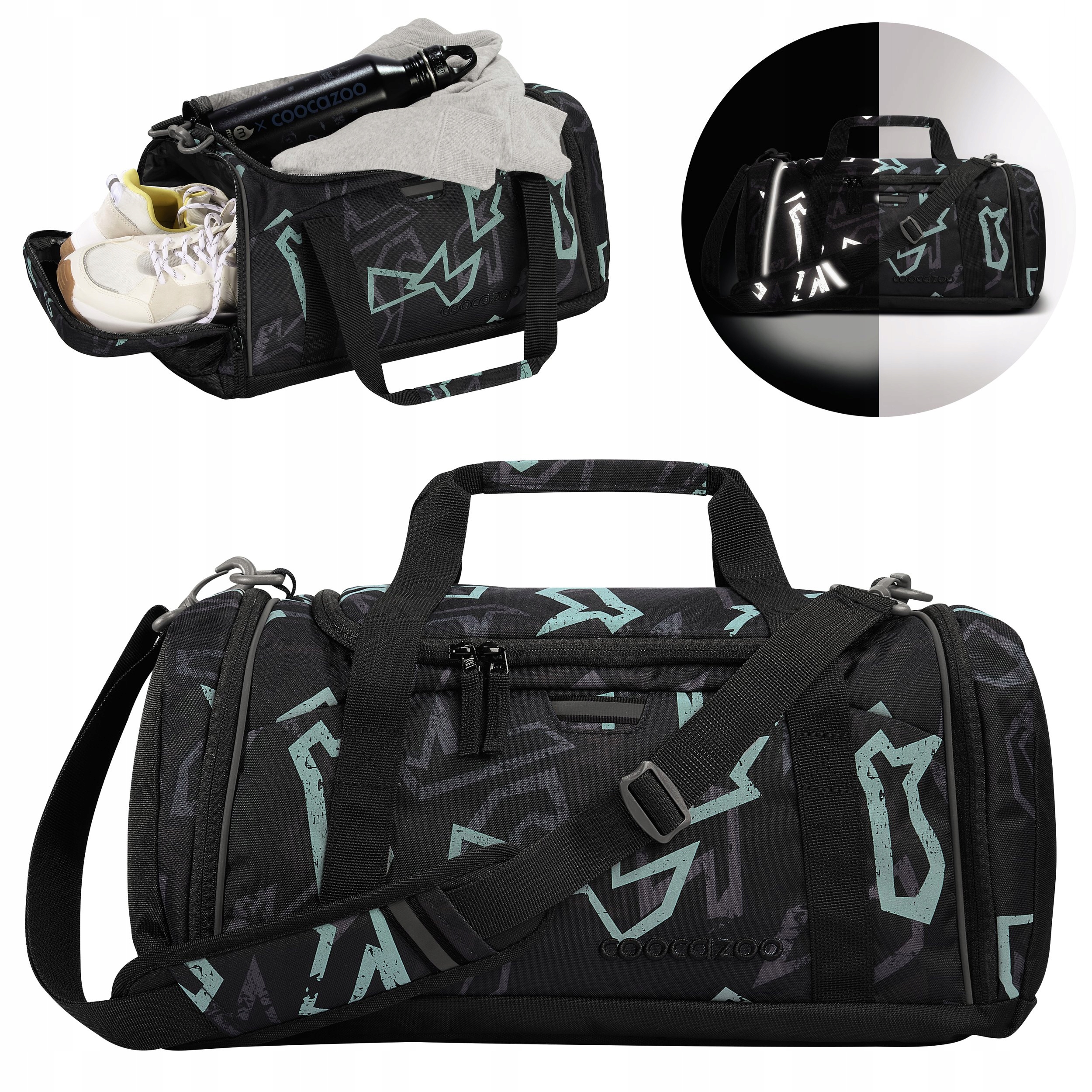 Torba sportowa Coocazoo 20L na basen szkolna 42x20x21cm Reflective Graffiti