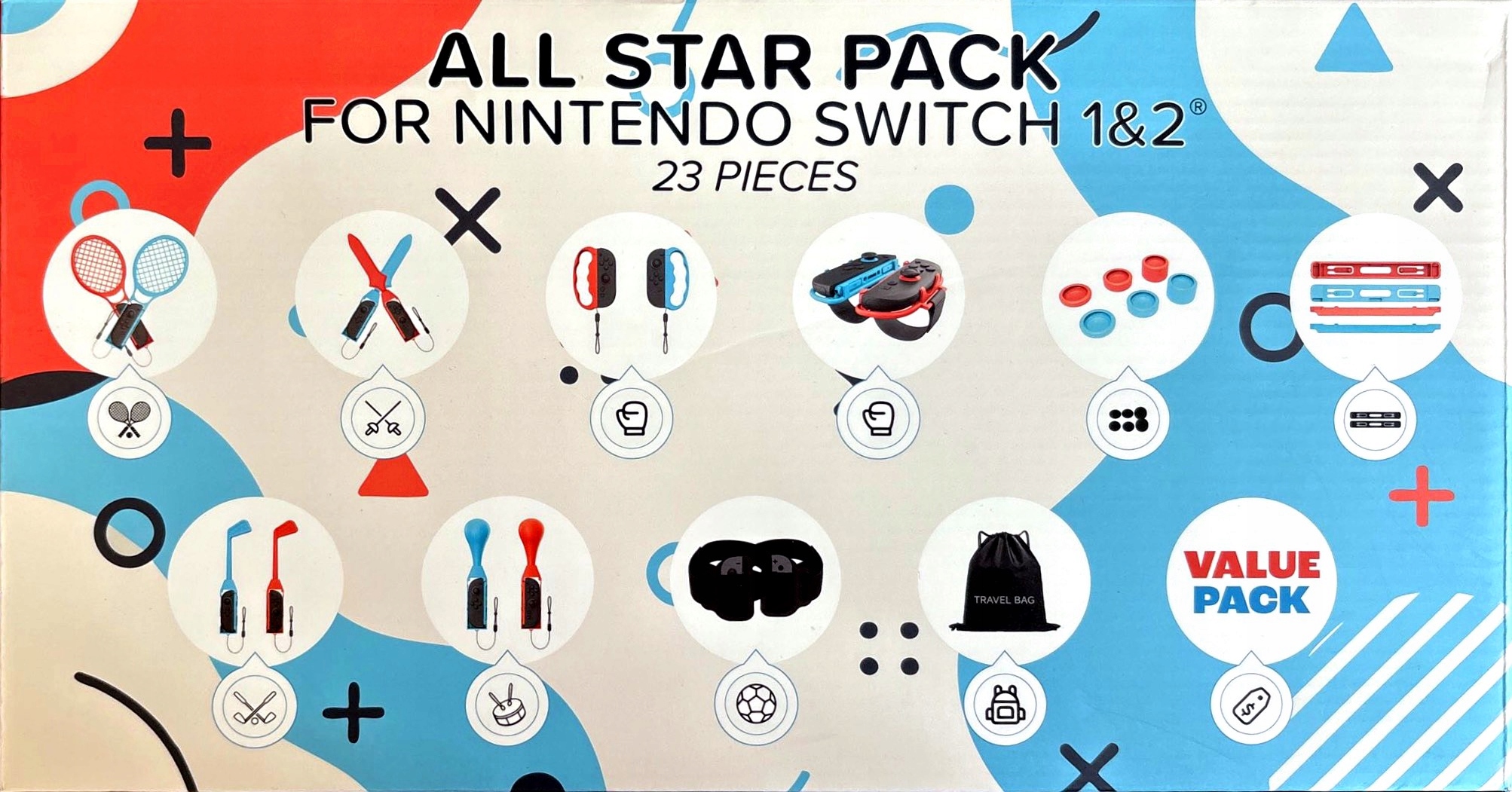 Pakiet Akcesoriów 23w1 Do Nintendo Switch 1 i 2