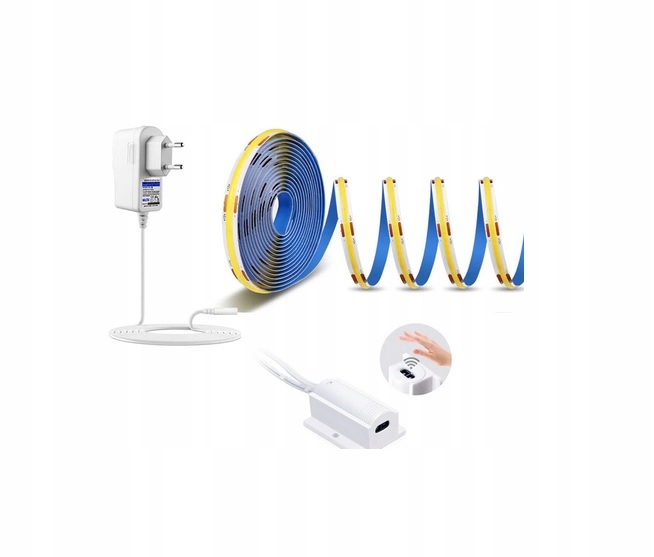 TAŚMA COB LED 12V 960 DIÓD 3M WŁĄCZNIK ZBLIŻ. TYPA