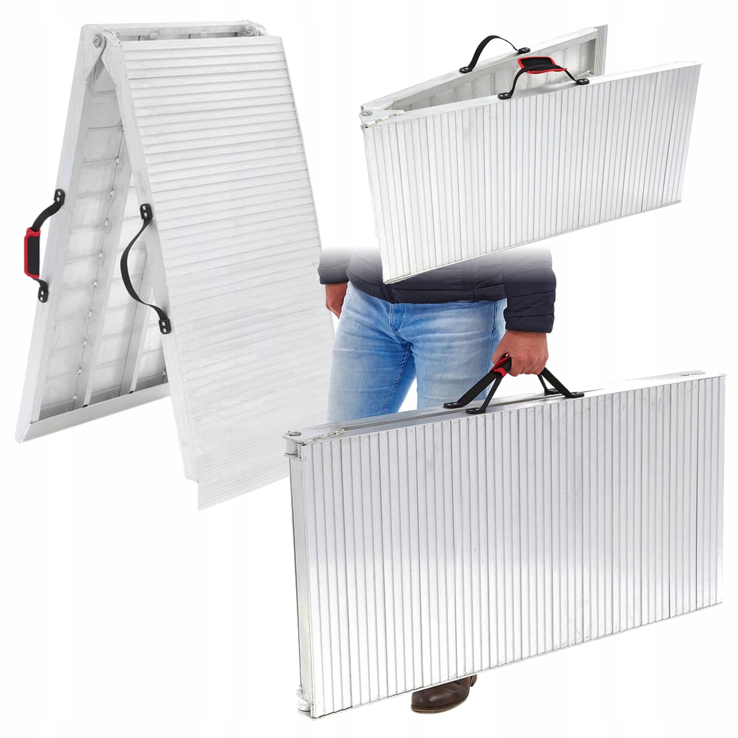 Skladacia Motocyklová Nájazdová Rampa, Široká A Odolná, 500 Kg