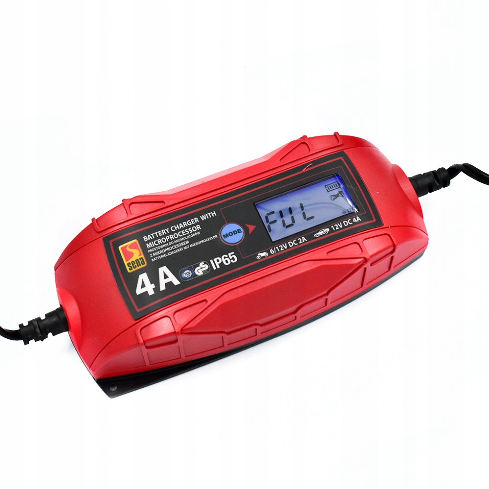Ładowarka PROSTOWNIK do akumulatorów żelowych GEL AGM 6V 12V 4A LCD Model GEL AGM 6V 12V 4A LCD