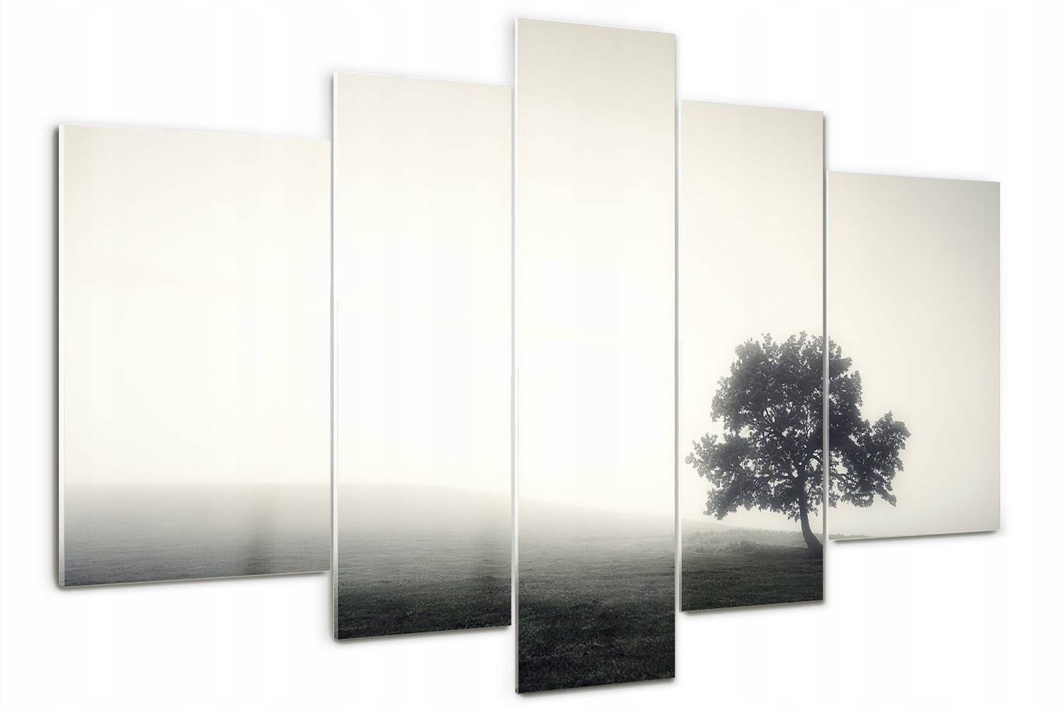 Skleněný triptych na zeď Osamělý strom