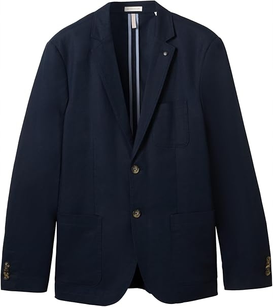 Tom Tailor Sako S Lnem Pánské, Tmavě Modré, 50 Jxc