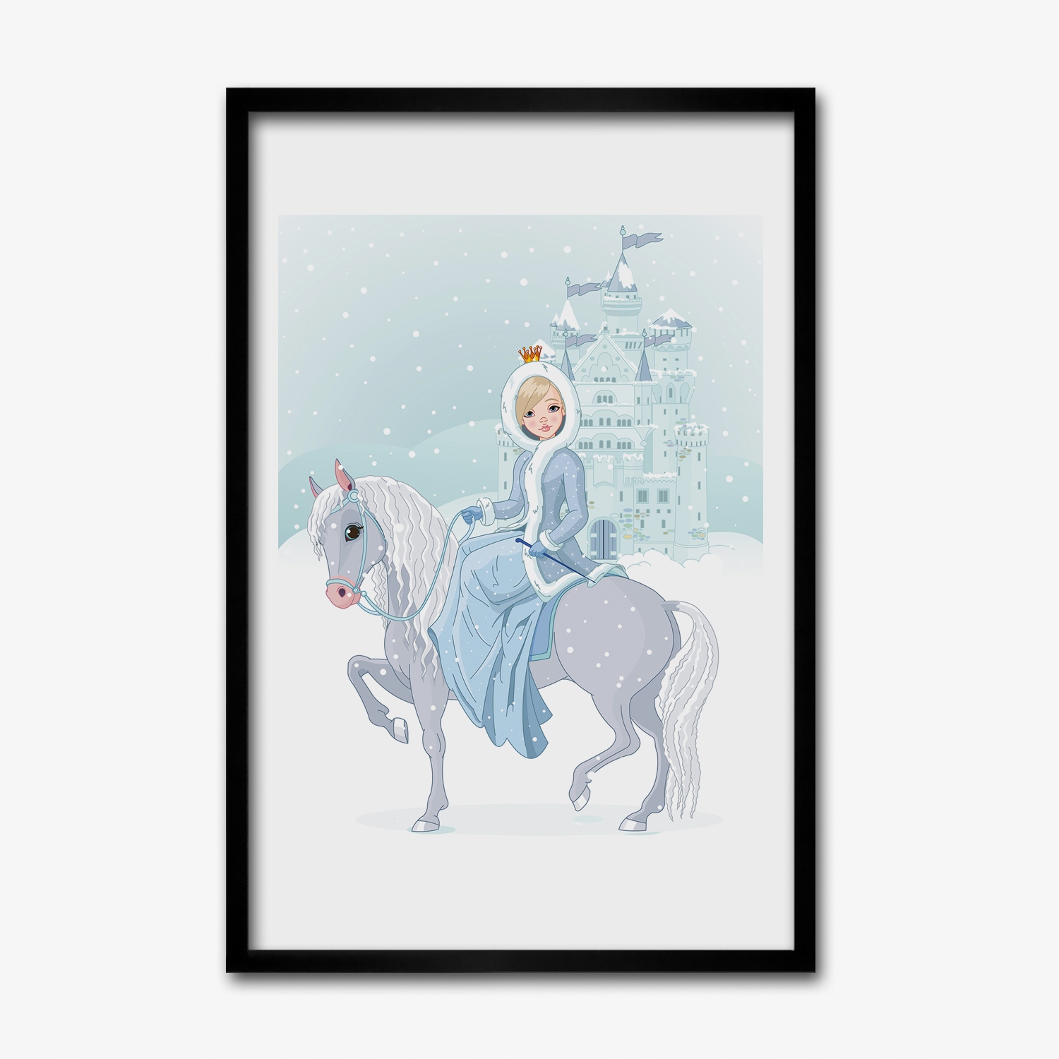 

Obraz w ramie na ścianę Królewna koń zima 40x60