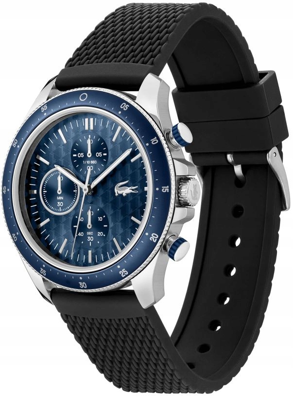 Módní Pánské Hodinky Lacoste 2011252 Modré Chrono Na Opasku Box 43 mm