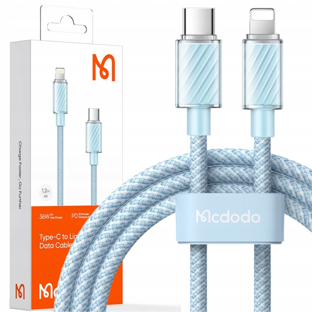 Mcdodo Kabel Usb-c do iPhone 12/13/14 Lightning 1.2m Niebieski Quick Charge