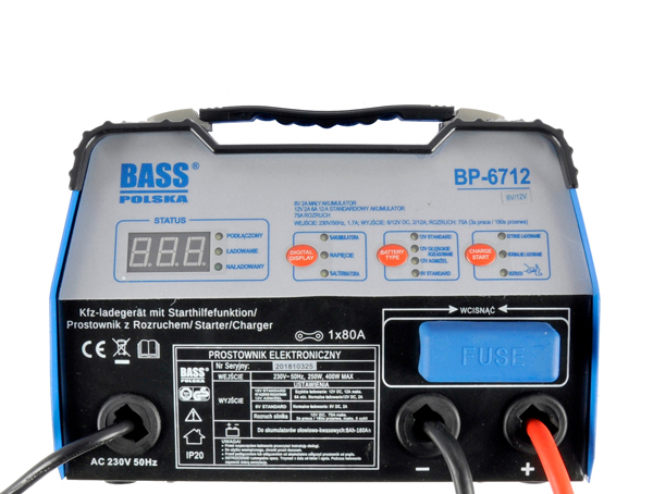 PROSTOWNIK SAMOCHODOWY 6 12V Z ROZRUCHEM 75A Maximum amperage 75 A