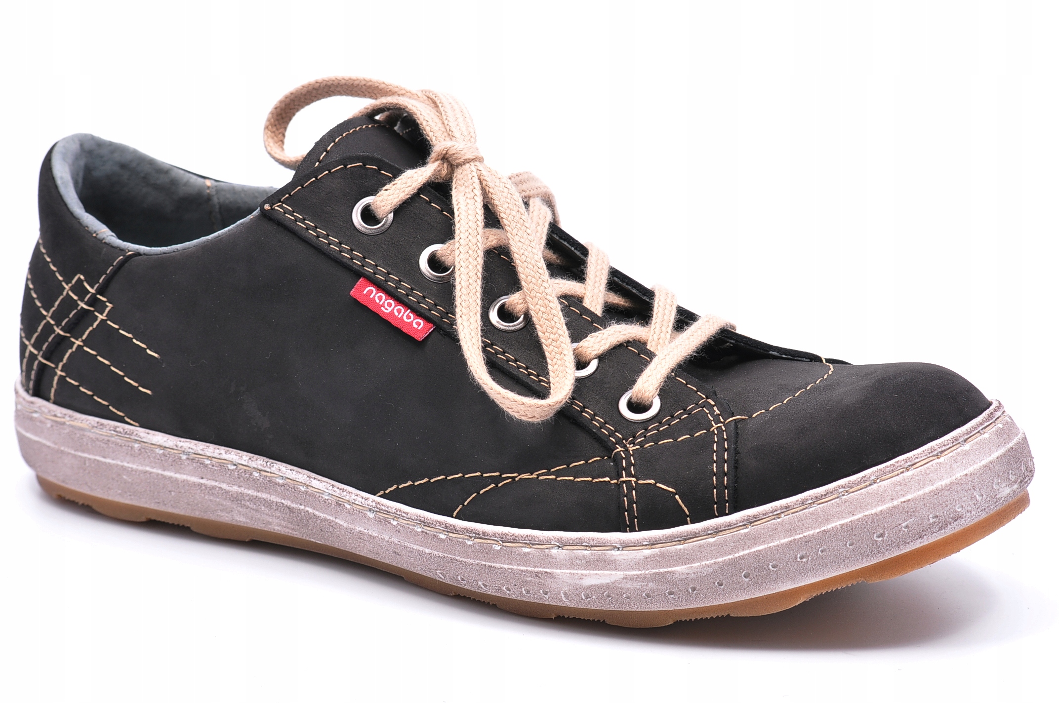 Polobotky Nagaba 410 Černé Nubuk Velikost 42