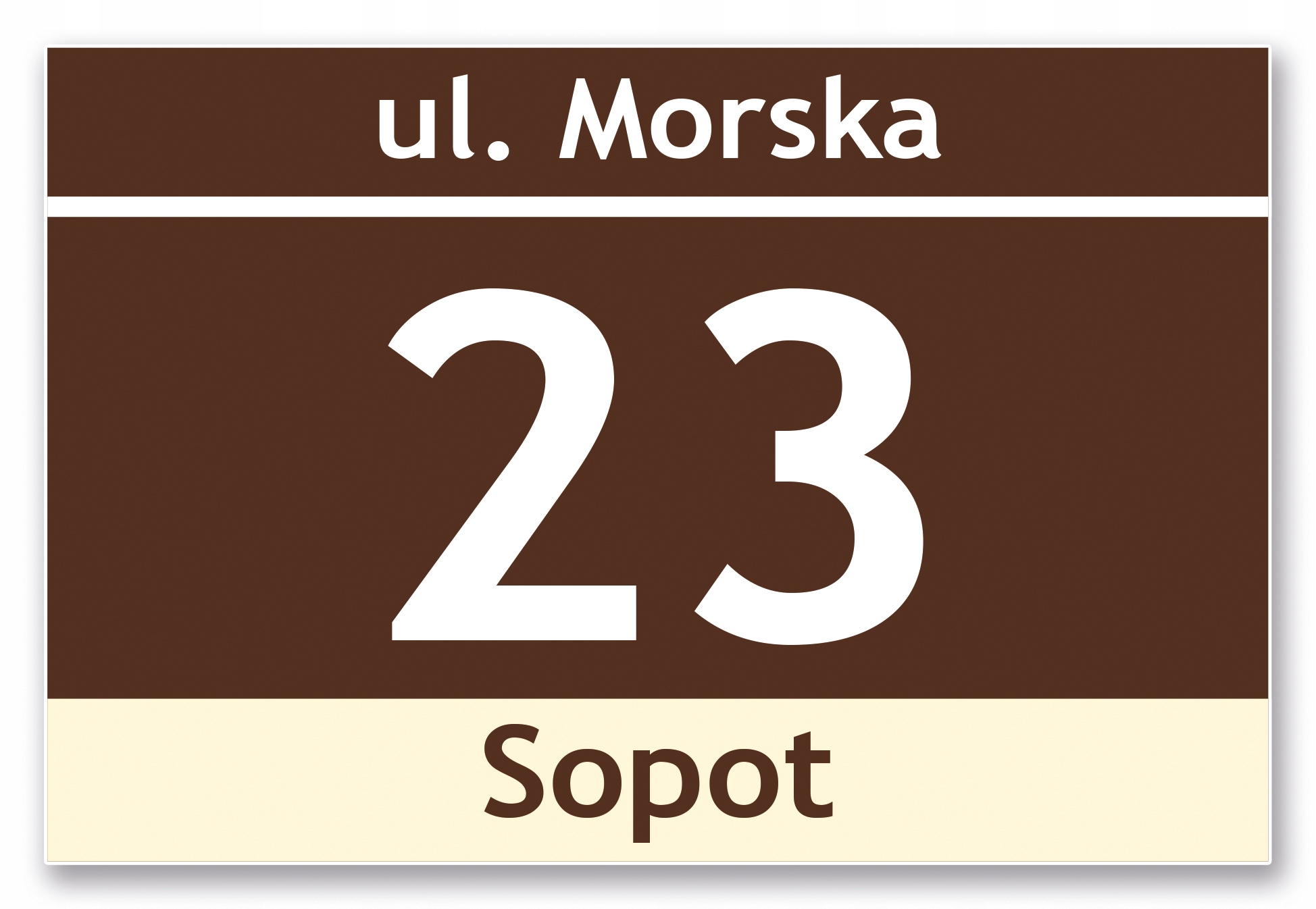 TABLICZKA ADRESOWA na dom ALUMINIOWA 30x20 premium