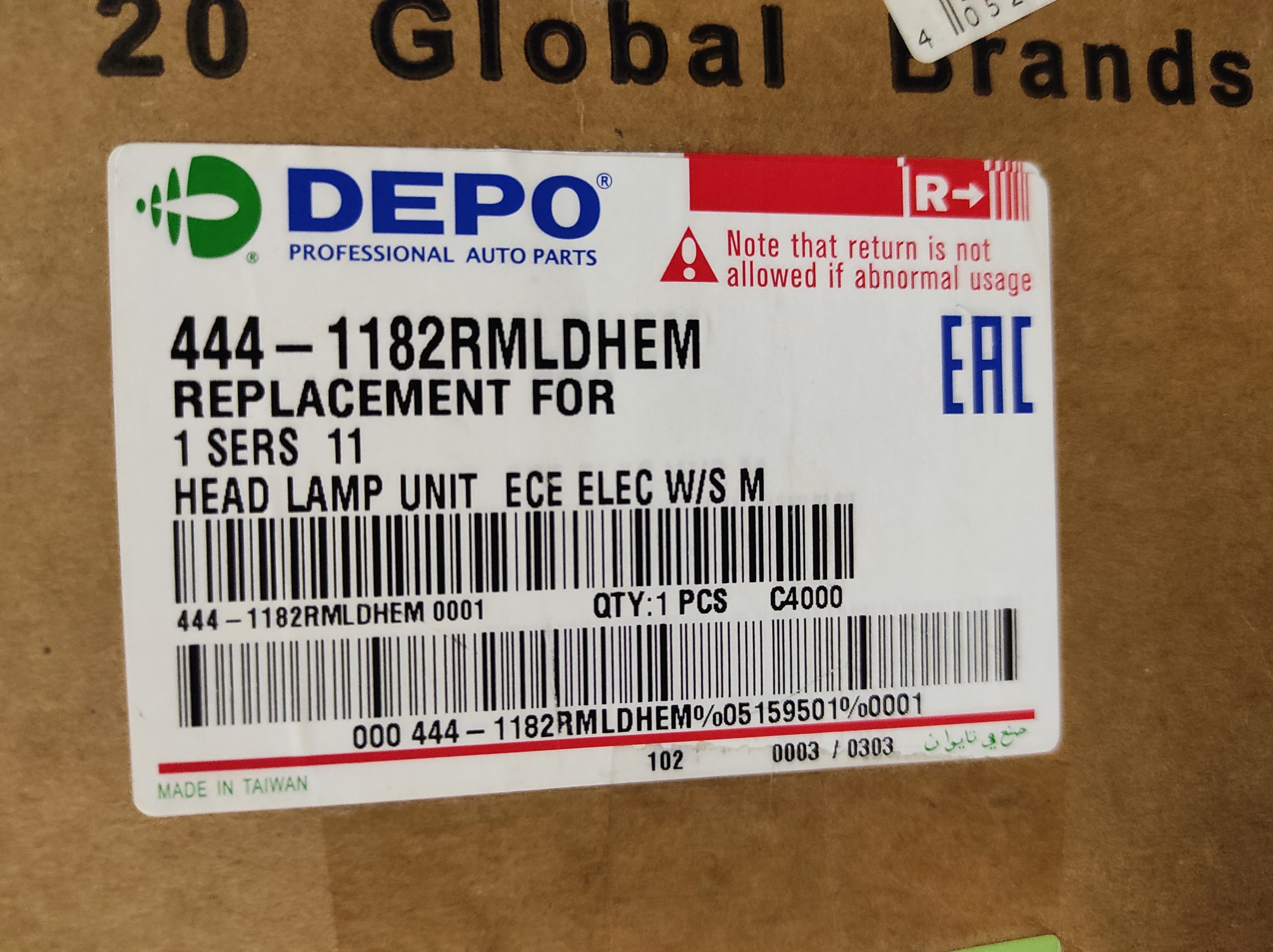 light reflektor glowny right front right front BMW F20 Xenon led 11-15