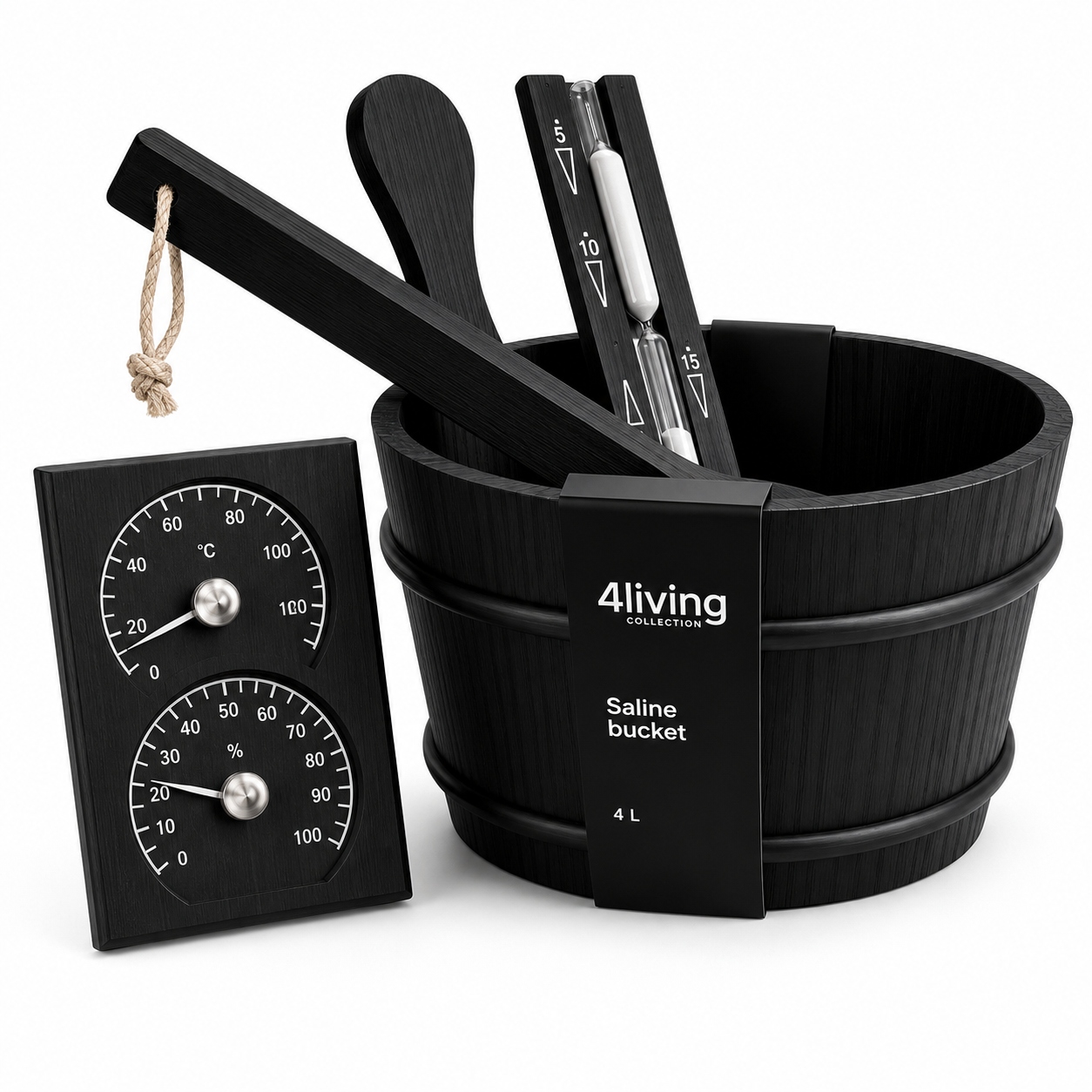 Sada Doplnkov Do Sauny 4LIVING Premium Black