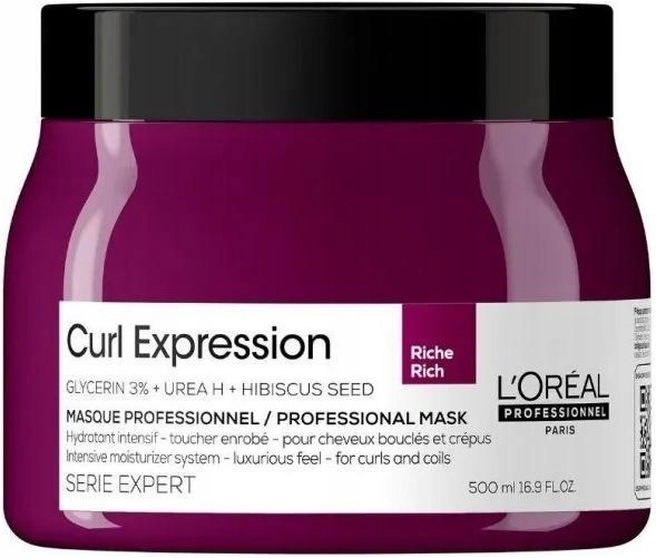 L'oréal Expression Maska Na Vlasy Pro Kučeravé Vlasy Bohatá Hydratační Maska 500ML