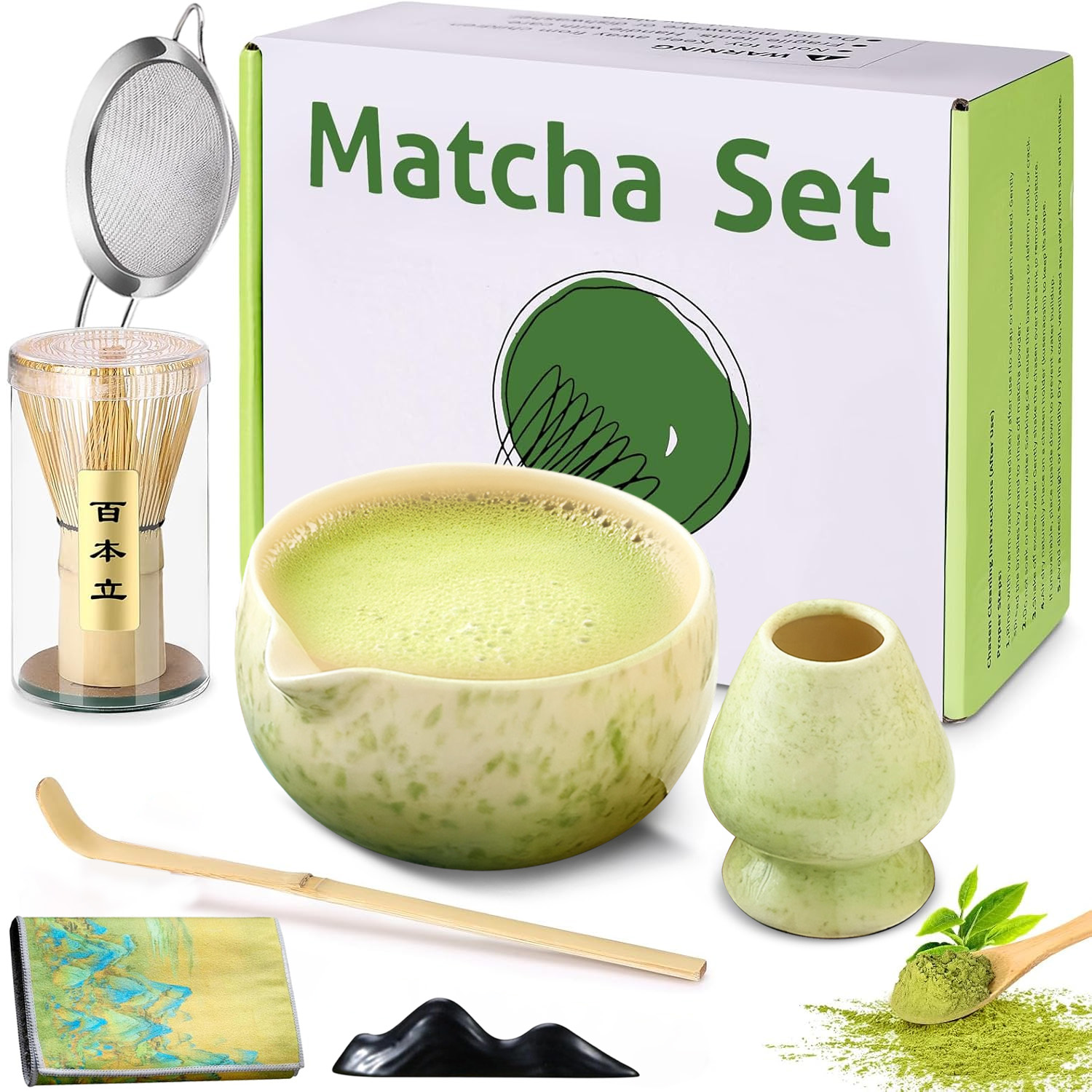 Sada Na Čaj Matcha, Sada Metel Matcha S Metličkou Na Matchu 7V1