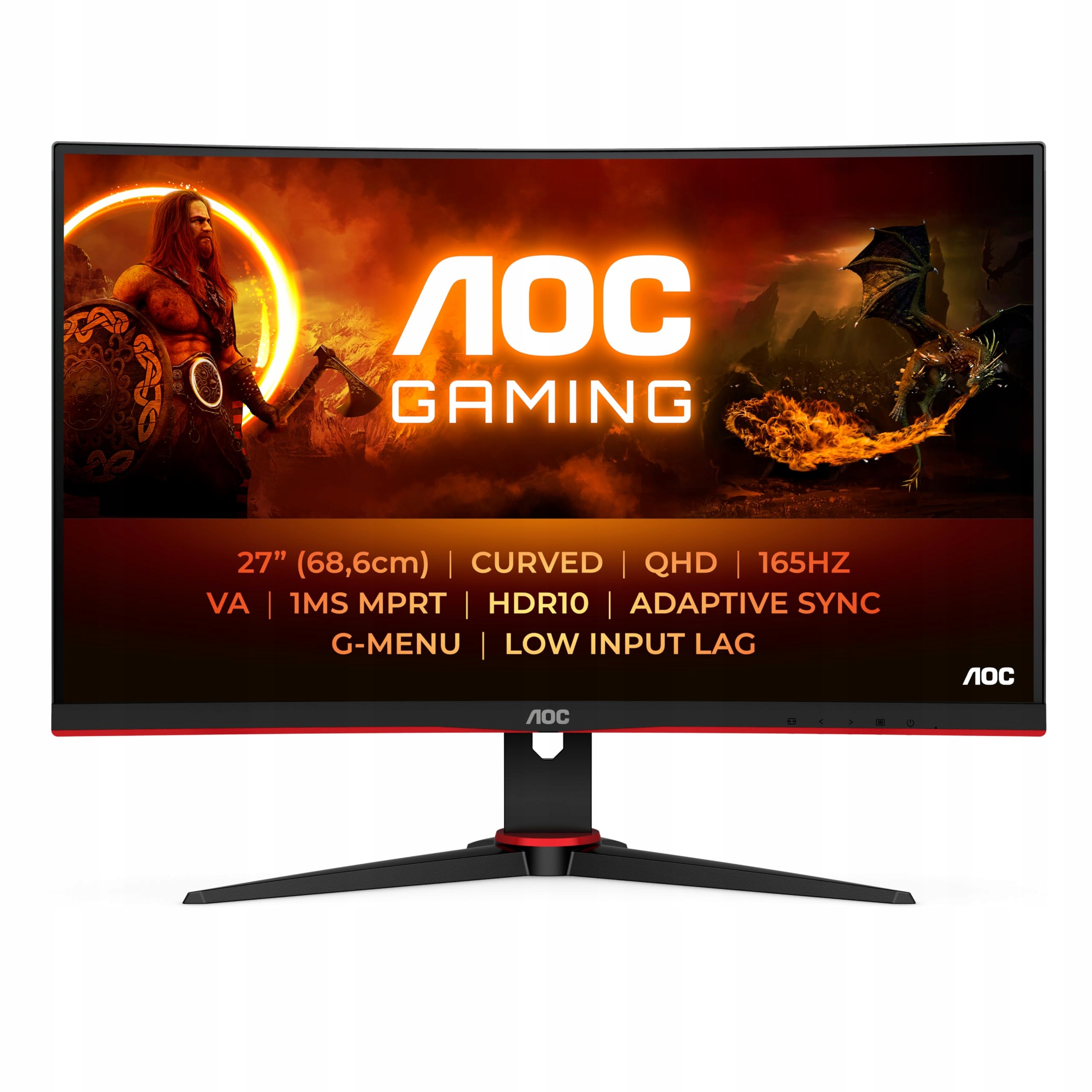 Aoc Gaming CQ27G2SE monitor Qhd Curved 27 2560 x 1440