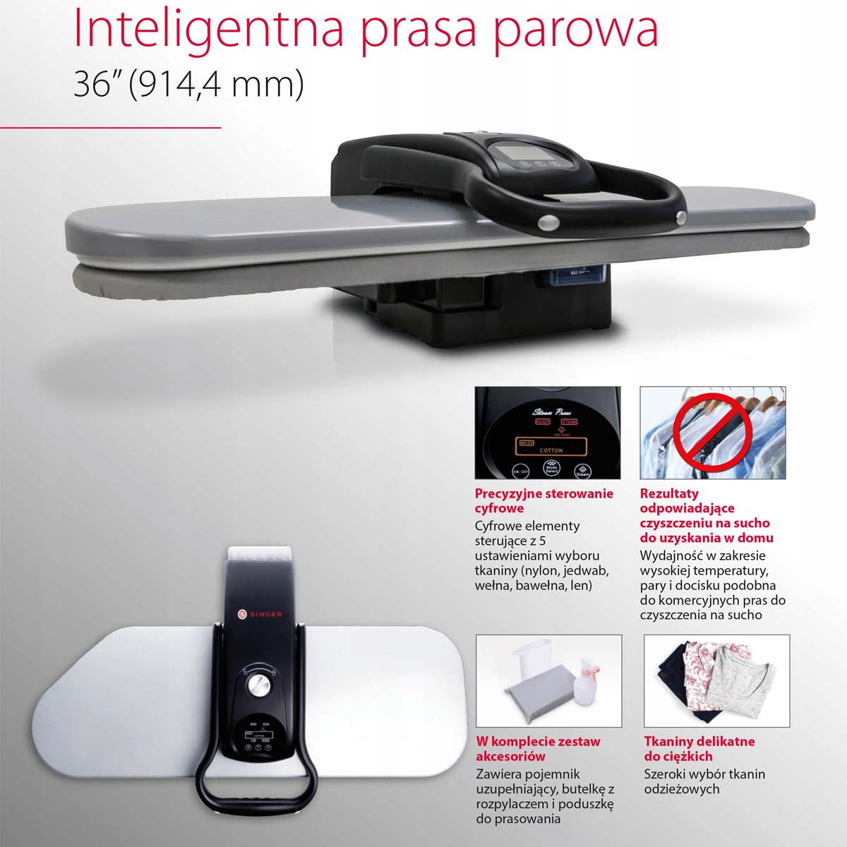 ПРОФЕССИОНАЛЬНЫЙ ПАРОВОЙ ПРЕСС SINGER IRONER Код производителя ESP36T1