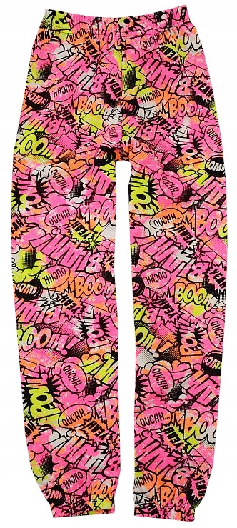 

Spodnie Pumpy Kolorowy Neonowy Komiks 164 J41C