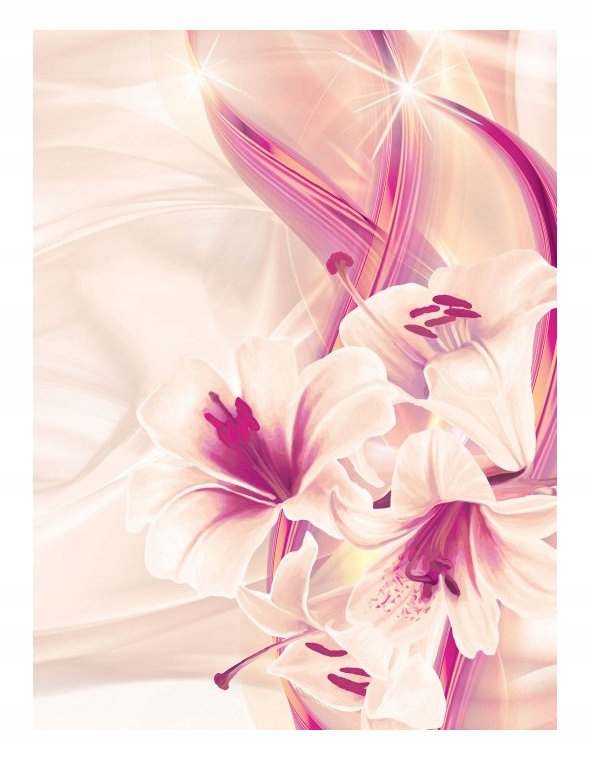 Tapeta Lilie Abstrakce jemnost vinyl 184x254 Moderní do domácnosti lepidlo