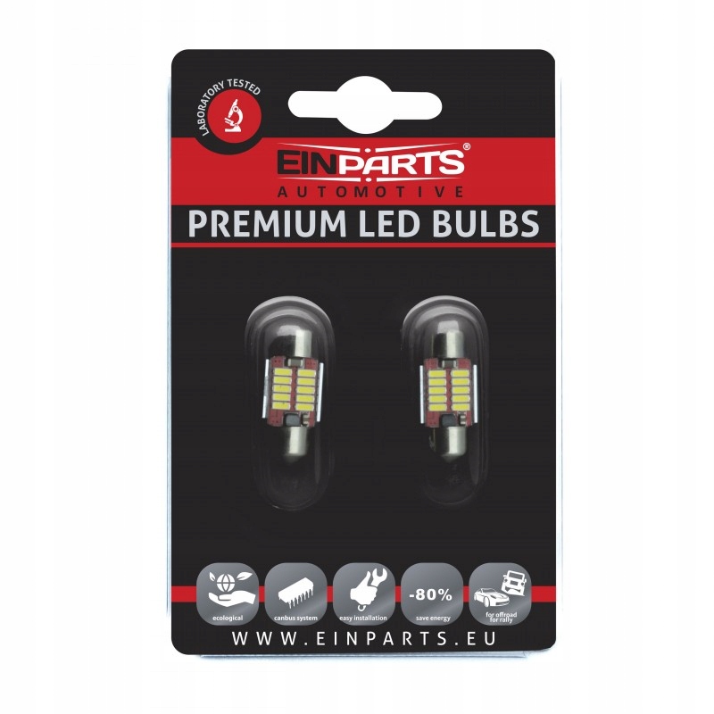 

Żarówki Led Einparts C3W 12 Smd 4014 31mm Canbus