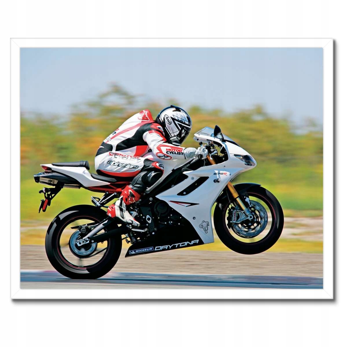 Plakáty v rámu 50x40 Motocyklový závodník Motor