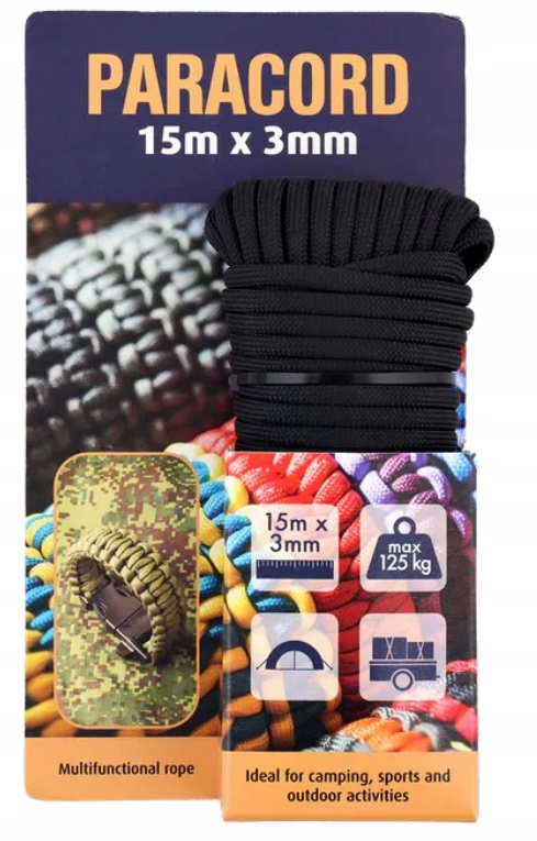 

Paracord Linka 3mm 15m Linka Spadochronowa