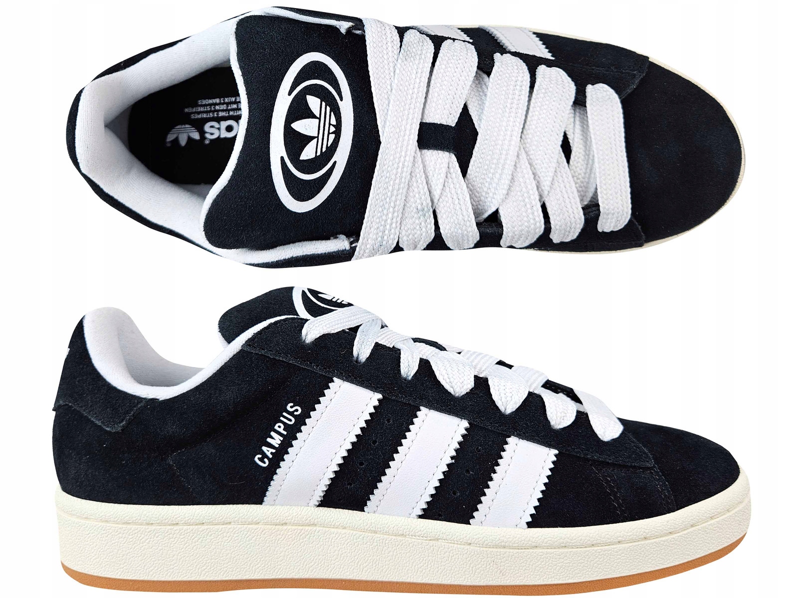 Adidas Campus 00S HQ8708 Buty Męskie Skate Trampki Czarne Białe Skórzane