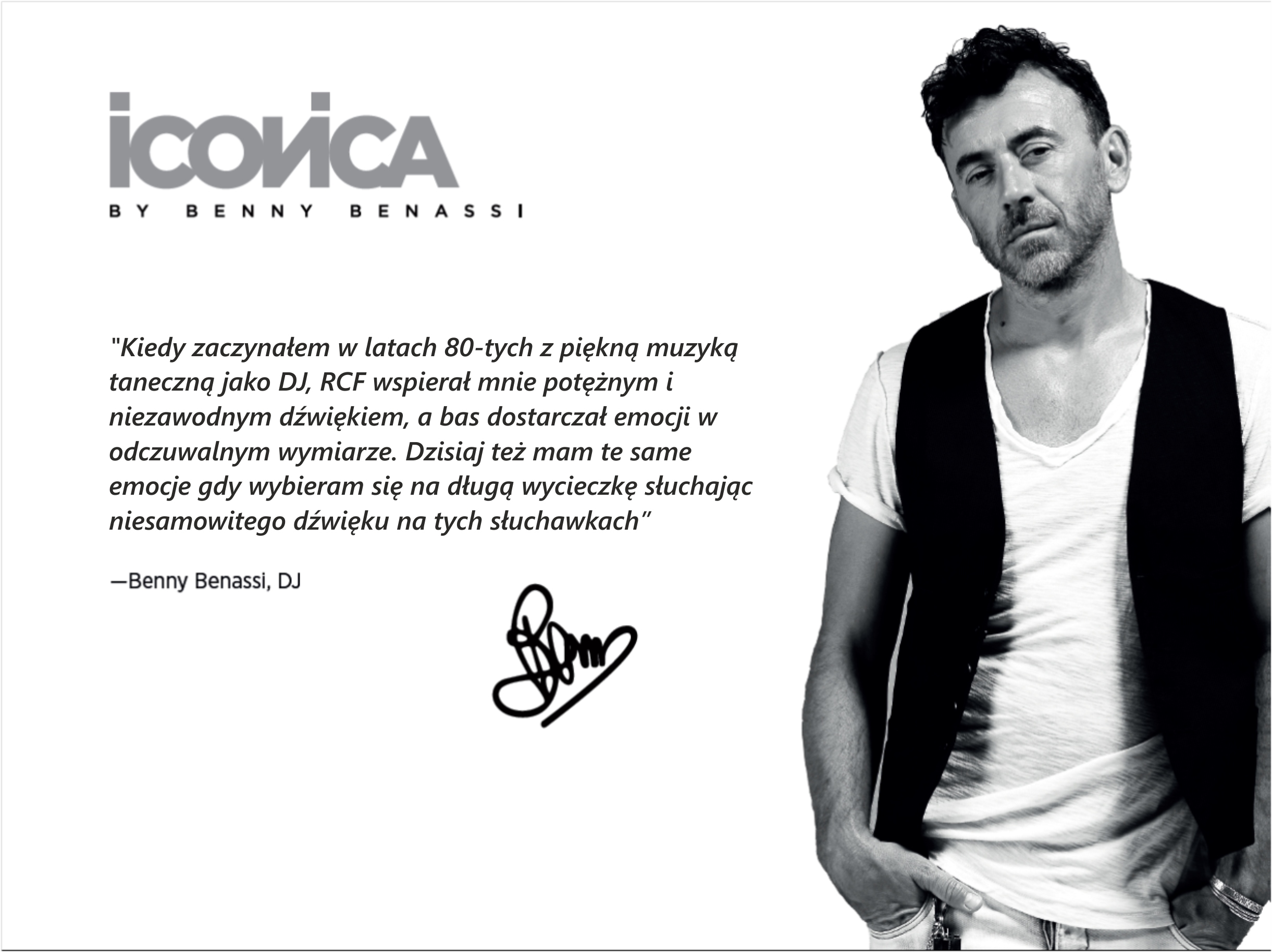 RCF Iconica Słuchawki VIP Benny Benassi skóra wh Marka RCF