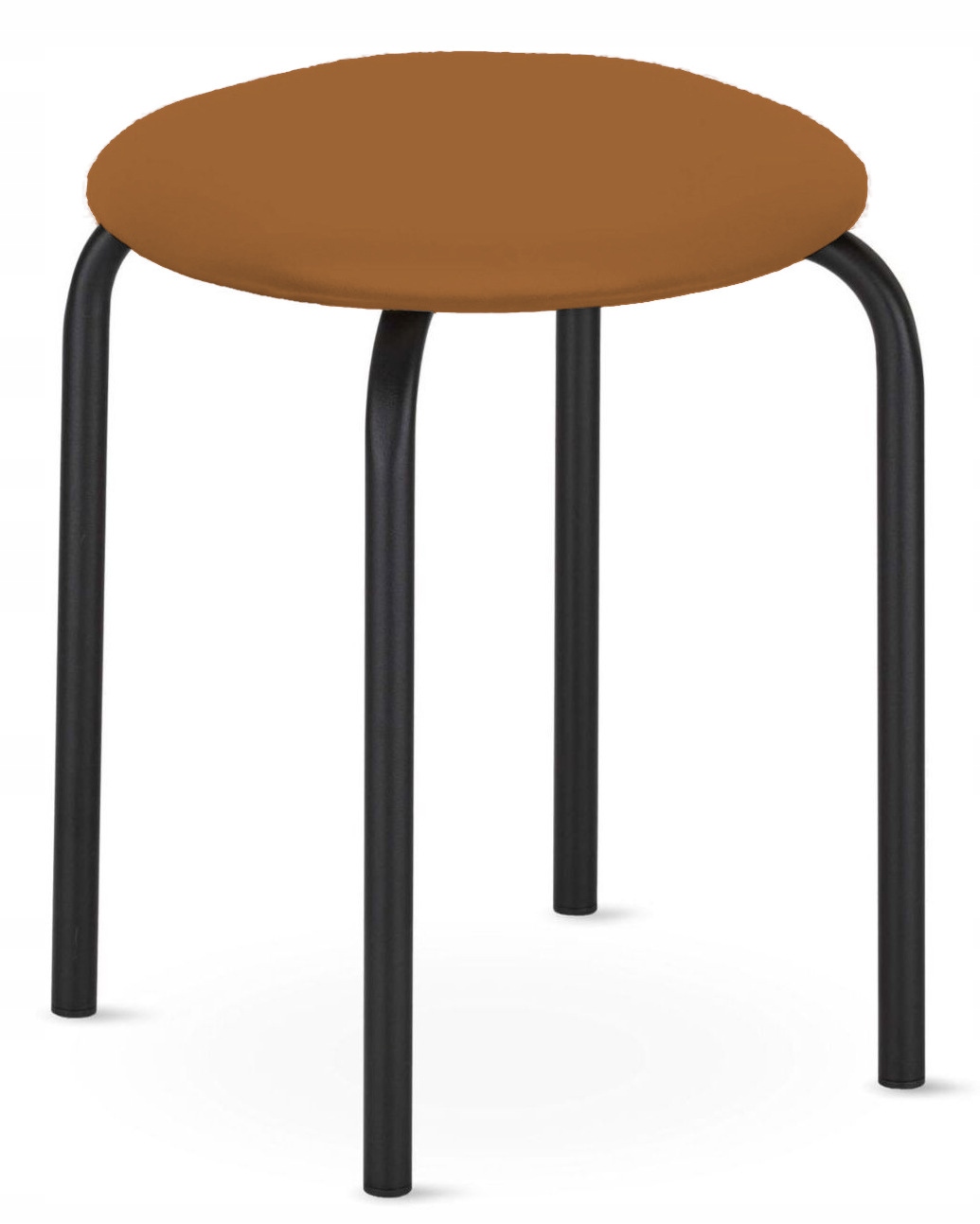 BRĄZOWY Taboret stołek metalowy CHICO-BL Nowy Styl