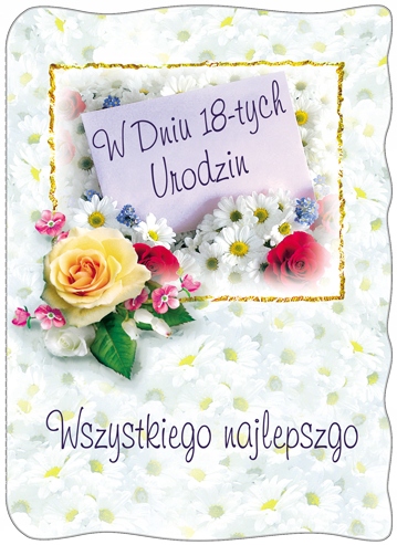 

Kartka kartki na osiemnaste urodziny 18 lat R23