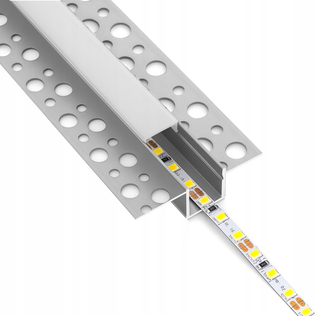 Profil LED aluminiowy do płyt GK gipsowych wpuszczany 2m regips szeroki