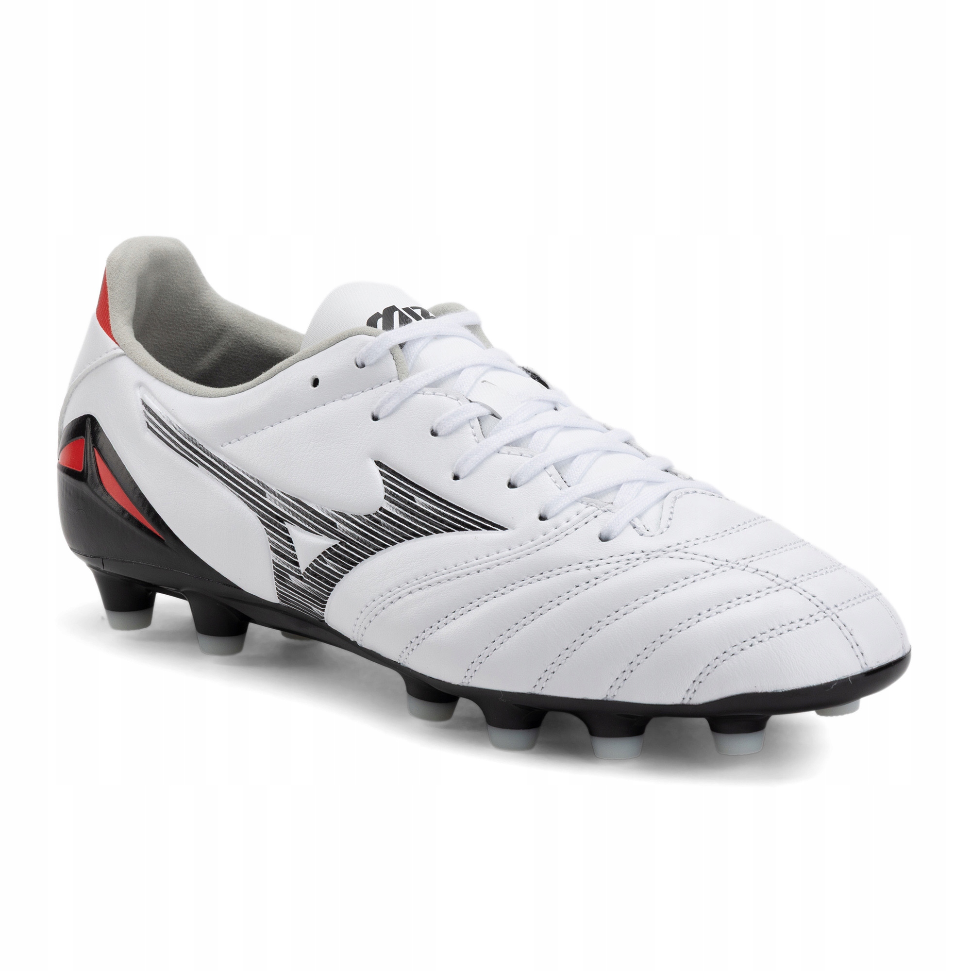 Buty piłkarskie męskie Mizuno Morelia Neo IV Pro MD white/black/chinese red