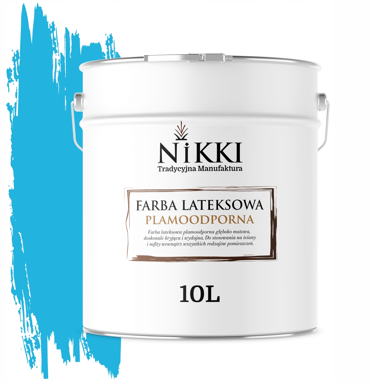 Latexová Farba Odolná Voči Škvrnám Modrá H0340 10L Hlboká Matná Na Steny