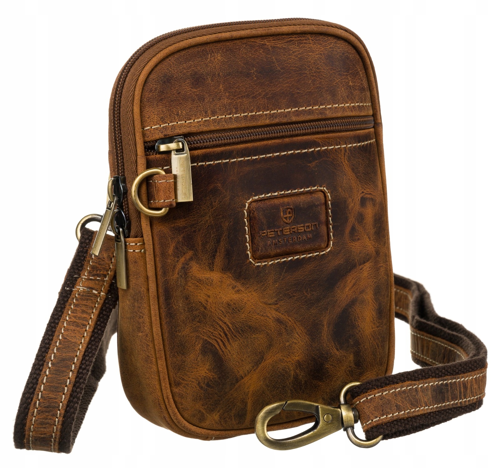 Peterson taška přes rameno ledvinka Ptn 1113-TMH-5818 Ta hnědá
