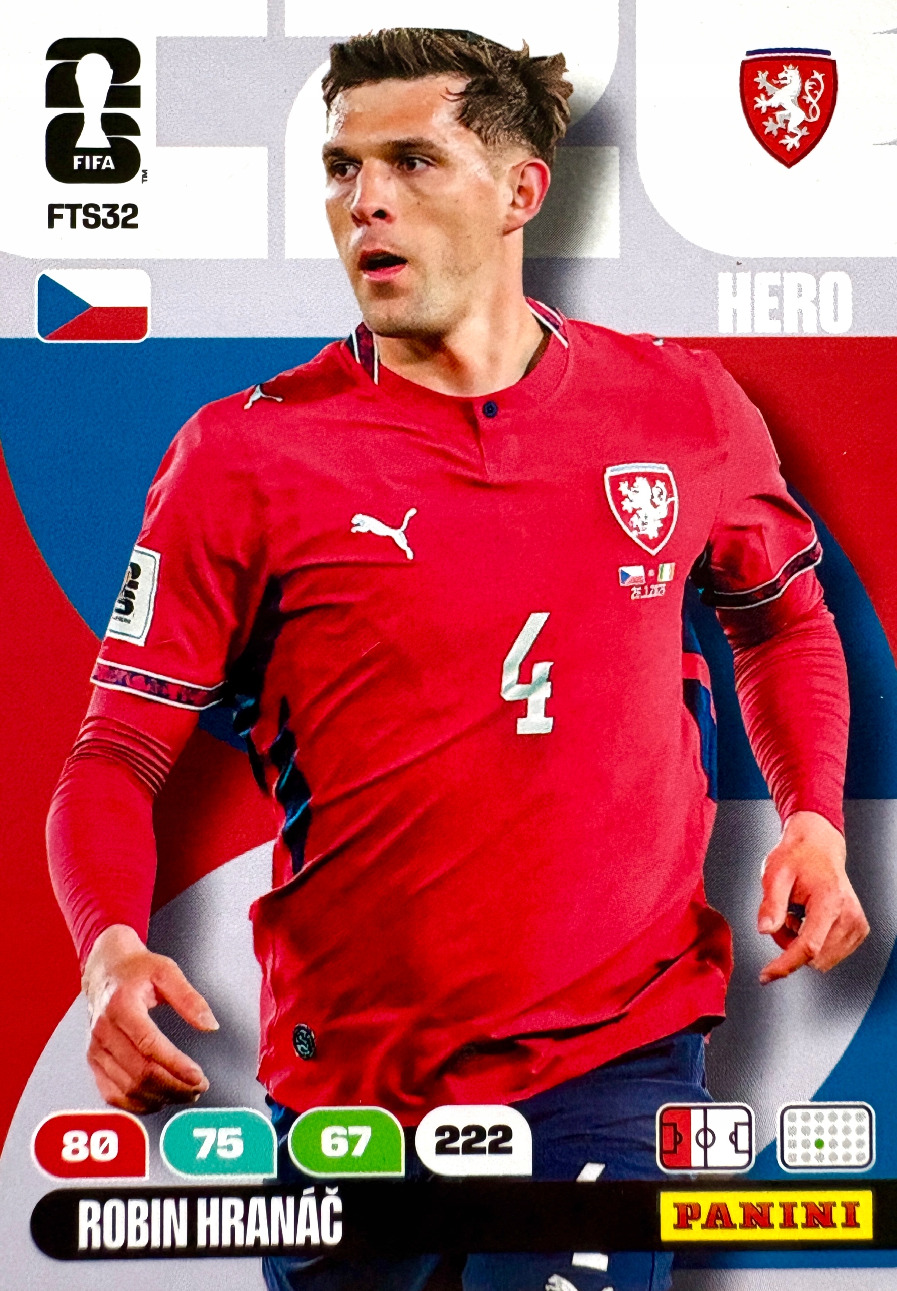 Fifa World Cup 2026 karta piłkarska Hero FTS32 Robin Hranac Czechy