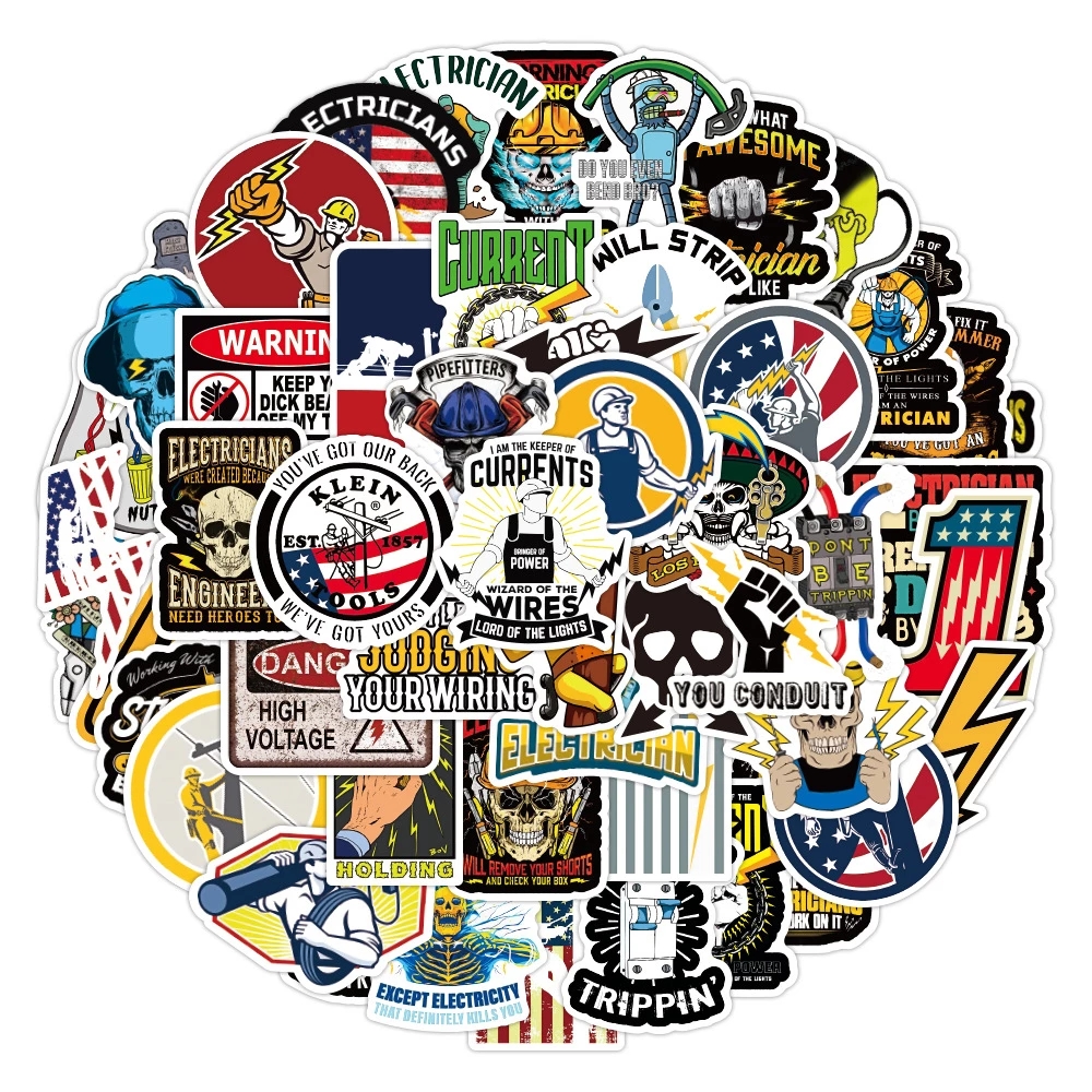 

Naklejki Na Samochód Stickerbomb MIX Prąd 50 szt